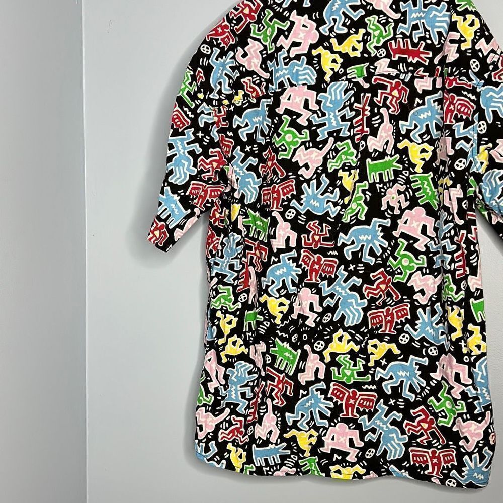 Keith Haring Graffiti Button Down Cotton Shirt Small H&M - Picture 6 of 6